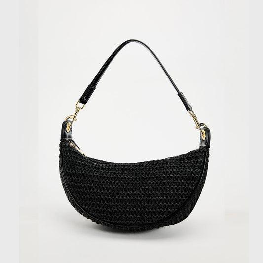 Nuvia（ヌヴィア）ラフィア調サマーバッグ  ブラック